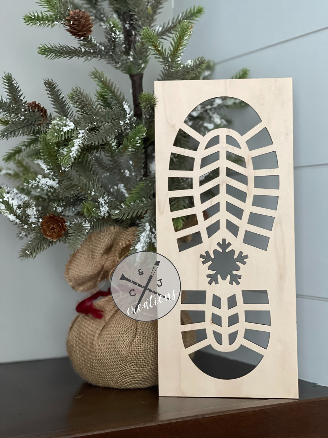 Santa Boot-print Stencil