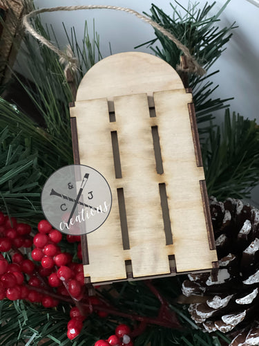 Sled Ornament/Gift Card Holder